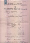 Marianna Radwan's school certificate from 1935